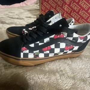 Cherry Checker Vans